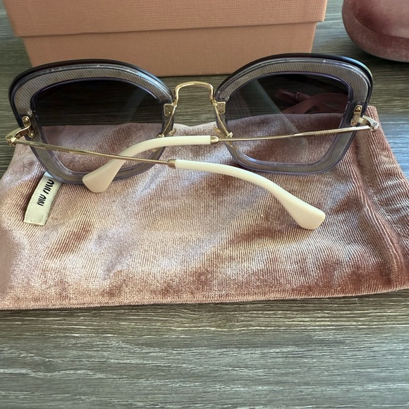 Miu Miu Purple Sunglasses with Gradient Lenses, unique frames main image 5